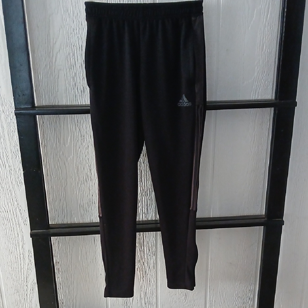 Adidas Black Sweatpants with Tapered Fit